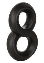 Load image into Gallery viewer, Ultra-Soft Crazy 8 Dual Silicone Cock Ring - Black
