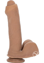 Load image into Gallery viewer, Uncut Emperor Realistic Dildo with Balls - Brown/Chocolate - 6.75in
