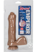 Load image into Gallery viewer, Uncut Emperor Realistic Dildo with Balls - Brown/Chocolate - 6.75in
