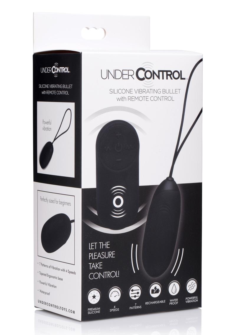 Under Control Rechargeable Silicone Vibrating Bullet with Remote Contr ...