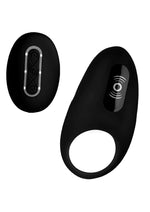 Load image into Gallery viewer, Under Control Rechargeable Silicone Vibrating Cock Ring with Remote Control - Black
