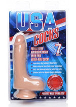 Load image into Gallery viewer, Usa Cocks Dual Density Ameriskin 7in Dildo - Vanilla
