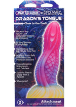 Load image into Gallery viewer, Vac-U-Lock Fantasy Fuckers Dragon&#39;s Tongue Glow In The Dark Silicone Dildo - Glow In The Dark/Multicolor
