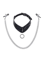 Load image into Gallery viewer, Velvet Noir Collar and Removable Clamps
