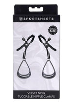 Load image into Gallery viewer, Velvet Noir Tuggable Nipple Clamps - Black
