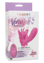 Load image into Gallery viewer, Venus Butterfly Pulsating Venus G Silicone Rechargeable Strap-On with Remote Control - Pink
