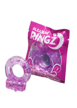 Load image into Gallery viewer, Vibrating Pleasure Ringz Disposable Cock Rings - Assorted Colors - 36 Per Bowl
