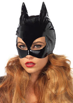 Load image into Gallery viewer, Vinyl Cat Woman Mask - Black - One Size
