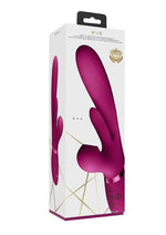 Load image into Gallery viewer, Vive Ena Rechargeable Silicone Triple Motor Thrusting G-Spot with Flapper and Air Wave Clit Stimulation Vibrator - Pink
