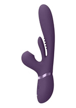 Load image into Gallery viewer, Vive Ena Rechargeable Silicone Triple Motor Thrusting G-Spot with Flapper and Air Wave Clit Stimulation Vibrator
