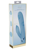 Load image into Gallery viewer, Vive Fronda Silicone Rechargeable Triple Motor G-Spot Vibrating and Tapping Leaf Clit Stimulator - Blue
