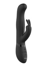 Load image into Gallery viewer, Vive Izara Triple Action Rechargeable Silicone Rotating Beaded G-Spot Rabbit Vibrator - Black
