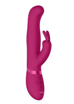 Load image into Gallery viewer, Vive Izara Triple Action Rechargeable Silicone Rotating Beaded G-Spot Rabbit Vibrator - Pink
