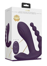 Load image into Gallery viewer, Vive Kata Rechargeable Silicone Pulse Wave and Vibrating Double Penetration Vibrator - Purple
