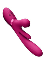 Load image into Gallery viewer, Vive Kura Rechargeable Silicone Triple Motor Thrusting G-Spot with Flapper and Air Wave Clit Stimulation Vibrator
