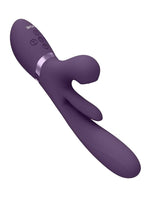 Load image into Gallery viewer, Vive Kura Rechargeable Silicone Triple Motor Thrusting G-Spot with Flapper and Air Wave Clit Stimulation Vibrator
