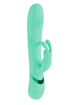Load image into Gallery viewer, Vive Mimi 10 Function Silicone Rechargeable Triple Motor G-Spot Vibrating and Tapping Rabbit - Green
