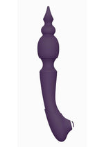 Load image into Gallery viewer, Vive Rechargeable Silicone Nami Pulse Wave and Vibrating Wand - Purple

