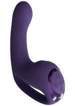 Load image into Gallery viewer, Vive Riko Rechargeable Silicone Triple Motor Thumper with Finger Motion Vibrator - Purple
