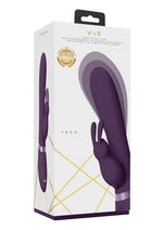 Load image into Gallery viewer, Vive Taka Rechargeable Silicone Inflatable and Vibrating Rabbit Vibrator - Purple
