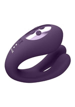 Load image into Gallery viewer, Vive Yoko Rechargeable Silicone Tripe Motor Dual Prongs with Clitoral Pulse Wave Vibrator
