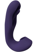 Load image into Gallery viewer, Vive Yuna Rechargeable Silicone Triple Motor Air Wave Vibrator with G-Spot Flapping Stimulation Vibrator - Purple

