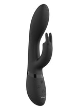 Load image into Gallery viewer, Vive Zosia Classic Rechargeable Silicone G-Spot Rabbit Vibrator - Black
