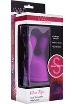 Load image into Gallery viewer, Wand Essentials Bliss Tips Dual Stimulation Silicone Attachment - Purple