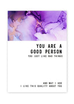 Load image into Gallery viewer, Warm Human Good Person Bad Things Greeting Card