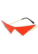 Load image into Gallery viewer, Warm Human Red Flag Blinder Triangle Glasses - Red
