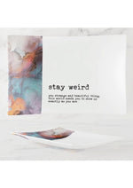 Load image into Gallery viewer, Warm Human Stay Weird Trinket Tray 5x7
