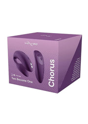 We-Vibe Chorus Rechargeable Couples Vibrator with Squeeze Remote Control - Purple