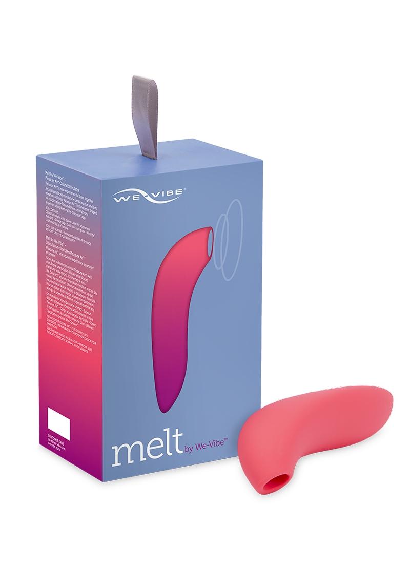 We-Vibe Melt Pleasure Air Rechargeable Silicone Clitoral Stimulator - Coral/Orange