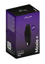 Load image into Gallery viewer, We-Vibe Moxie+ Wearable Rechargeable Silicone Panty Vibe Clitoral Stimulator with Remote Control - Satin - Black
