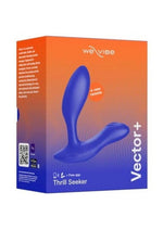 Load image into Gallery viewer, We-Vibe Vector+ Rechargeable Silicone Vibrating Prostate Massager with Remote Control - Blue/Royal Blue
