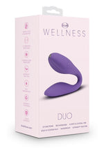 Load image into Gallery viewer, Wellness Duo Rechargeable Silicone Couples Vibrator - Purple
