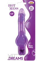 Load image into Gallery viewer, Wet Dreams Hot Mess Vibrating Dildo - Purple - 5.5in
