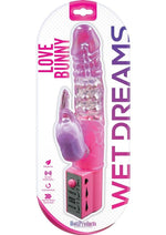 Load image into Gallery viewer, Wet Dreams Love Bunny Rabbit Vibrator Dildo - Pink - 9.5in
