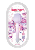 Load image into Gallery viewer, Wet Dreams Rosie Posey Silicone Rechargeable Rose Shaped Vibrating Wand - Magenta/Pink