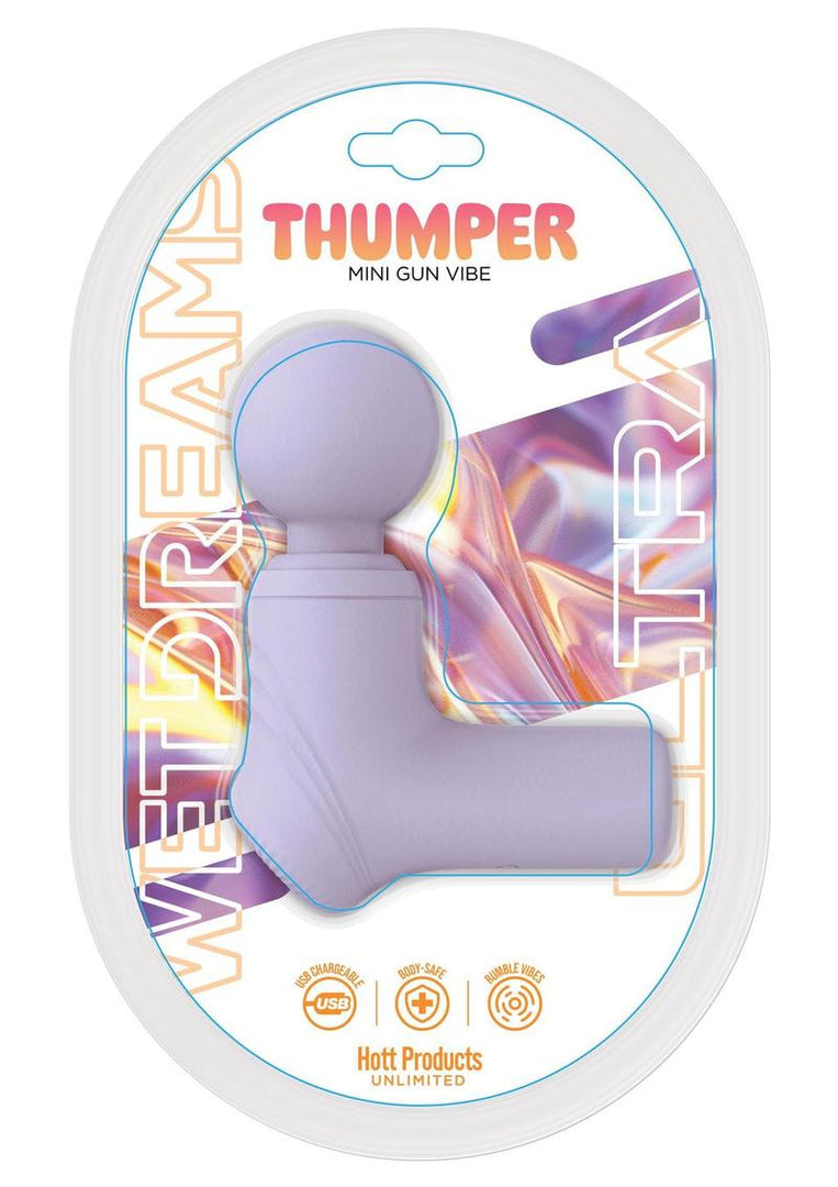 Wet Dreams Thumper Vibrating Silicone Rechargeable Massage Wand - Magenta/Pink
