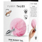 WhipSmart Fluffy Bunny Metal Plug with Tail - Metal/Pink - 2.5in