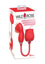 Load image into Gallery viewer, Wild Rose Come Hither Rechargeable Silicone Dual Stimulator with Clitoral Suction - Red

