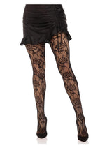 Load image into Gallery viewer, Wild Rose Net Tights - Black - One Size
