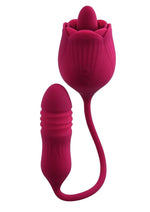 Load image into Gallery viewer, Wild Rose Rechargeable Silicone Clitoral Stimulator - Red
