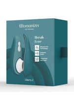 Load image into Gallery viewer, Womanizer Liberty 2 Rechargeable Silicone Clitoral Stimulator - Dark - Blue/Petrol

