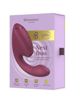 Load image into Gallery viewer, Womanizer Next Duo Rechargeable Silicone Dual G-Spot and Clitoral Stimulator - Dark - Pink