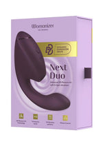 Load image into Gallery viewer, Womanizer Next Duo Rechargeable Silicone Dual G-Spot and Clitoral Stimulator - Dark - Purple
