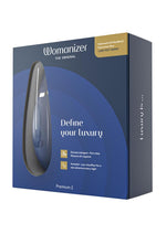 Load image into Gallery viewer, Womanizer Premium 2 Rechargeable Silicone Clitoral Stimulator - Blue/Blueberry
