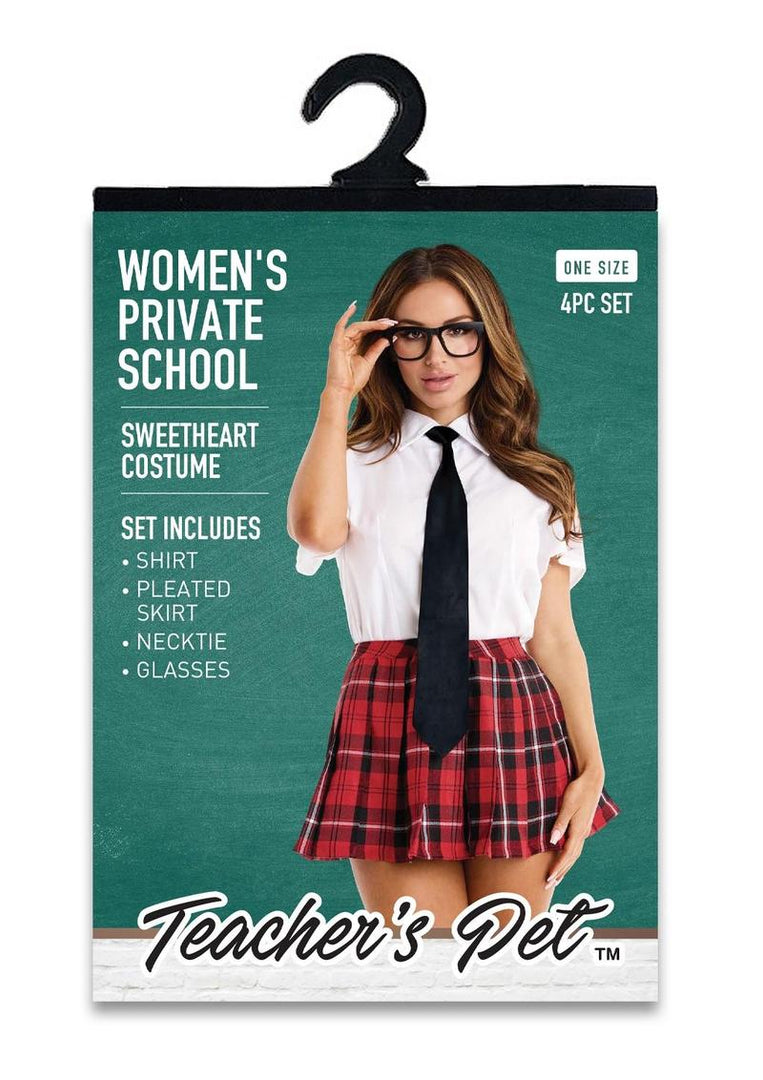 Womens 4pc Private School Sweetheart Cos