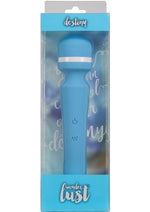 Load image into Gallery viewer, Wonderlust Destiny Silicone Rechargeable Wand Massager - Blue
